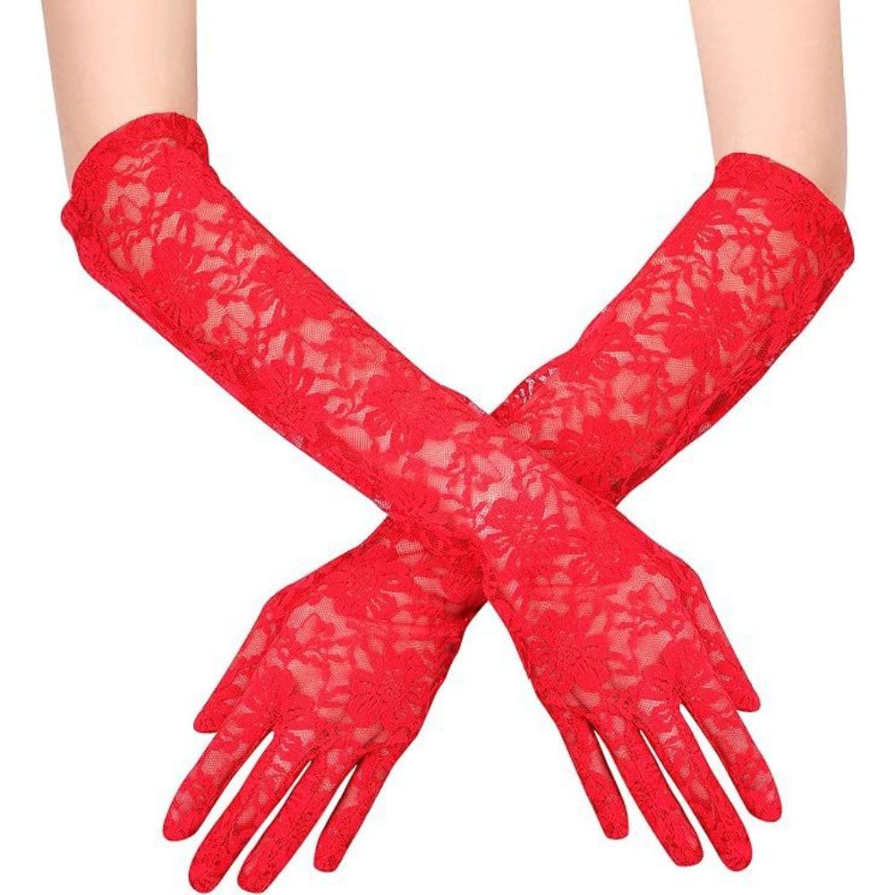 Lace Gloves Bridal Gloves Wedding Lace Gloves Women's Party 1920s Costume Sexy