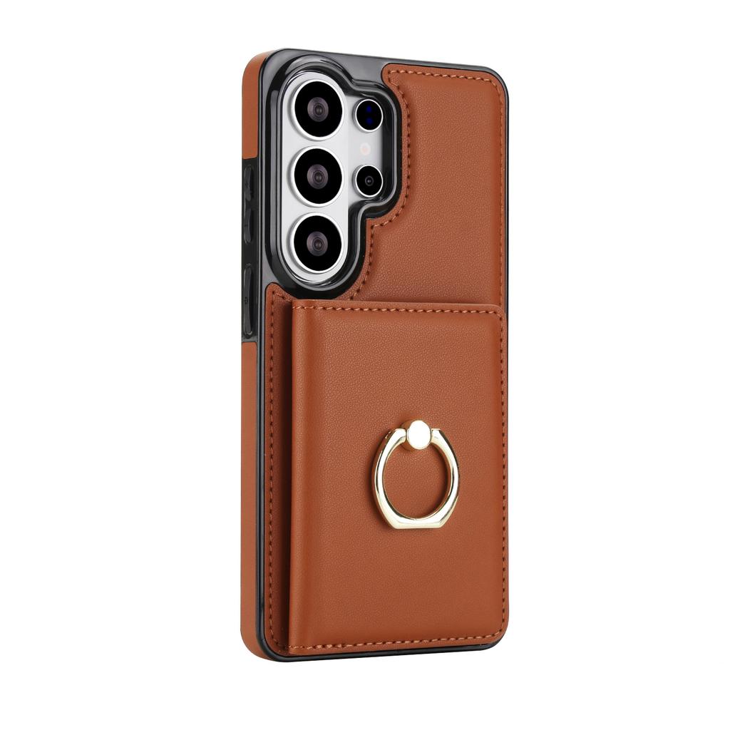 for Samsung Galaxy S23 S24 S25 S26 Ultra Plus A56 A36 A26 A16 A55 A35 A15 Leather Wallet Case Card Holder with Ring Kickstand