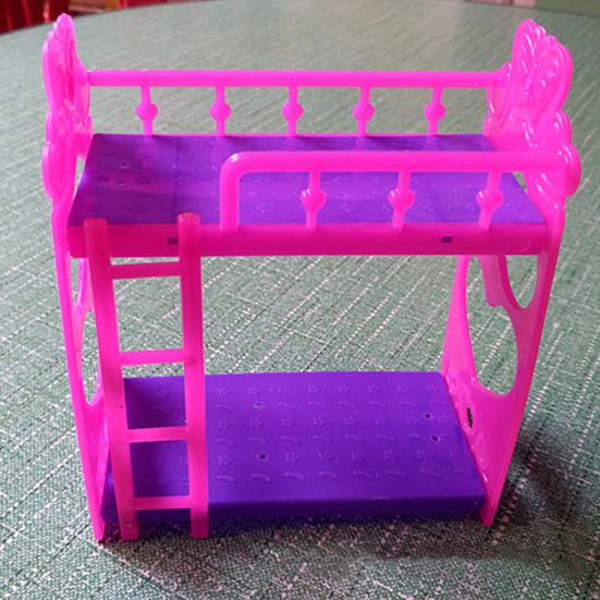 Cartoon Plastic Bunk Bed Furniture Kids Toy Accessories Dolls House Decoration розы красного