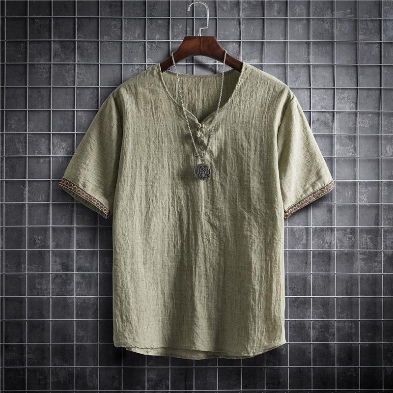

5XL Plus Size Summer Men s Shirts Plain Color Korean Fashion Men Short Sleeve Hawaii Short Sleeve Shirt Light Weight Clothing 5XL
