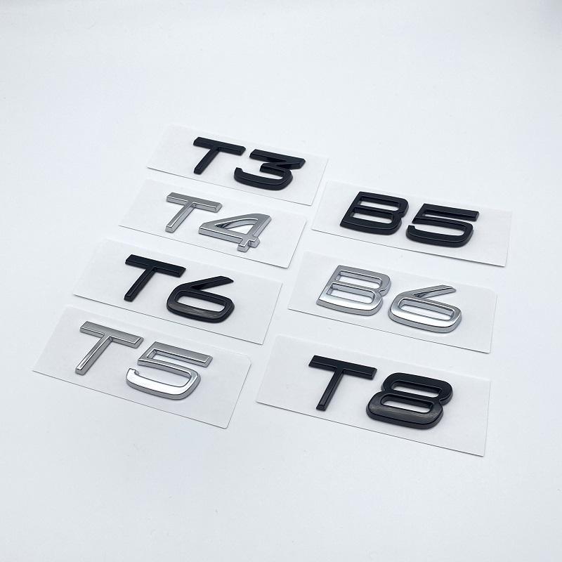 3D AWD T5 T6 T8 B5 B6 Logo Emblem Badge Decal Car Sticker for Volvo S40 S60  S80 S90  Car Trunk Letters Numbers Emblem