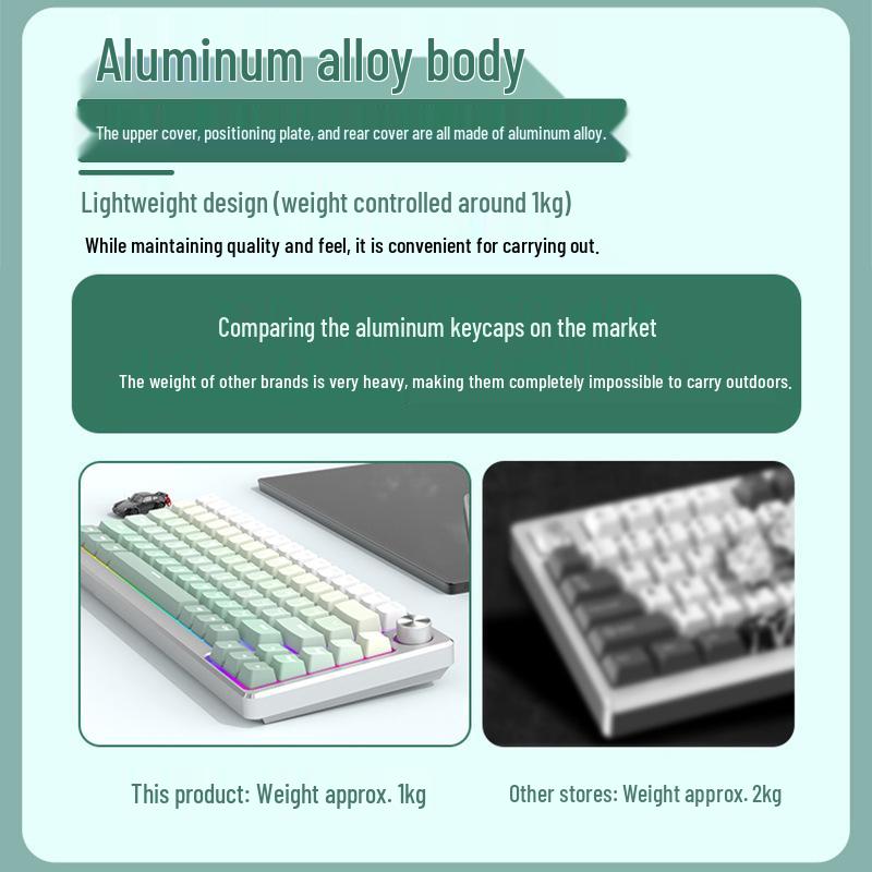 83-Key Aluminum RGB Wired Custom Mechanical Keyboard for Gaming and Office