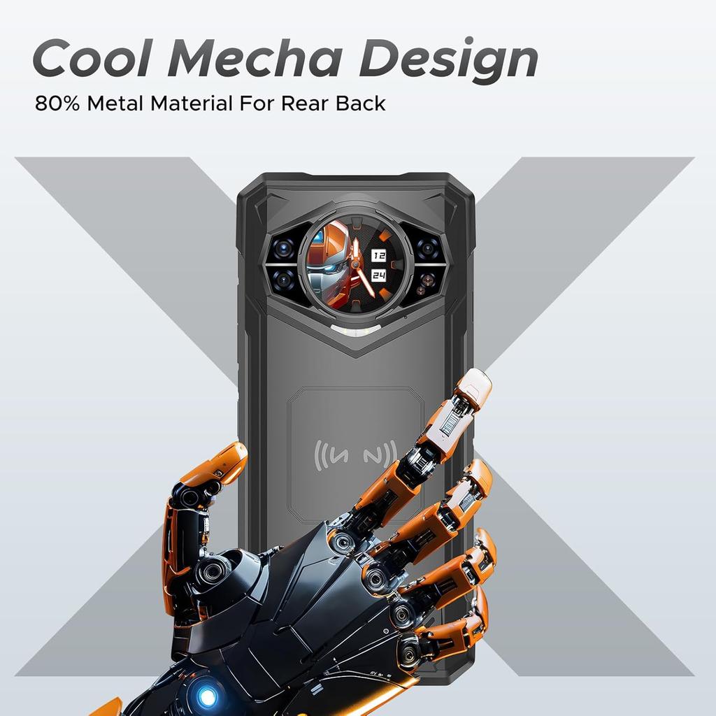 Doogee S200 X 5G Handy 32GB+512GB/TF 2TB 10100mAh 100MP 6.72" FHD 1.32" Amoled Bildschirm Android 14/NFC/OTG