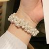 Fashion Women Girls Faux Pearl Ponytail Holder Hair Tie Ring Rope Accessory