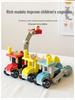Wooden Assembly Toy Cars: Bulldozer, Repair Car, Fire Truck - Perfect Birthday Gift for Boys and Girls.