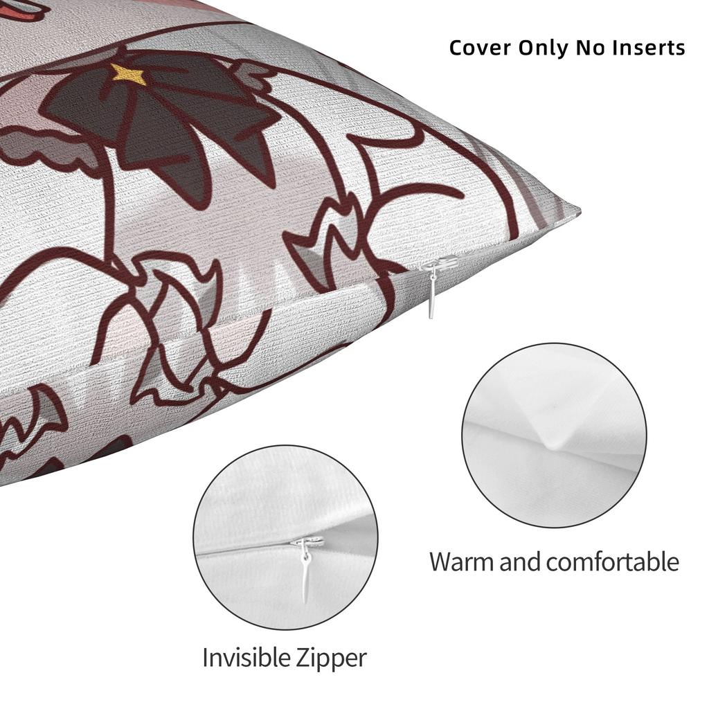 Pillow Case Kawaii Gaming T-Trickcals Print Pillow Cover For Chair Sofa Home Decor Vintage Pillowcases