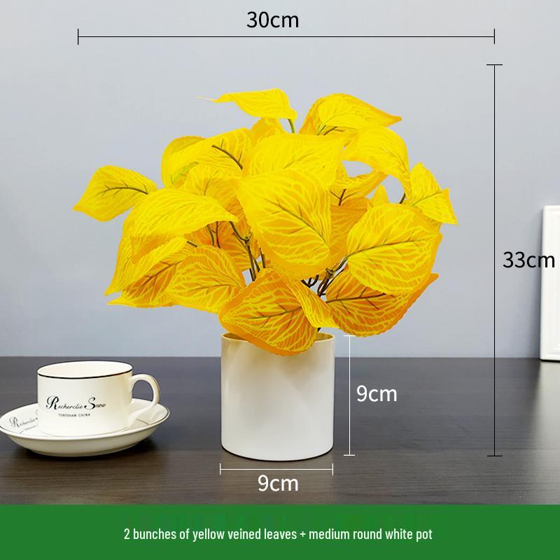 Nordic Artificial Green Plant Bonsai for Office or Home Decor - Small Indoor Potted Ornament