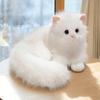 Realistic Cat Plush Toy Lifelike Stuffed Animal Cat Doll Soft Fluffy Cat Throw Pillow Gift for Adults Kids Youth