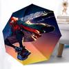 1 ud. Spider-Man: Paraguas Plegable Automático Into the Spider-Verse, 8 Varillas para Uso en Todas las Estaciones, Portátil para Viajes y Actividades al Aire Libre 007