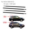 4 шт. Чорна гумова накладка на вікно для RAV4 2009-2012 року, ущільнювач, водонепроникна стрічка для заміни скла бічних дверей 75720-0R020