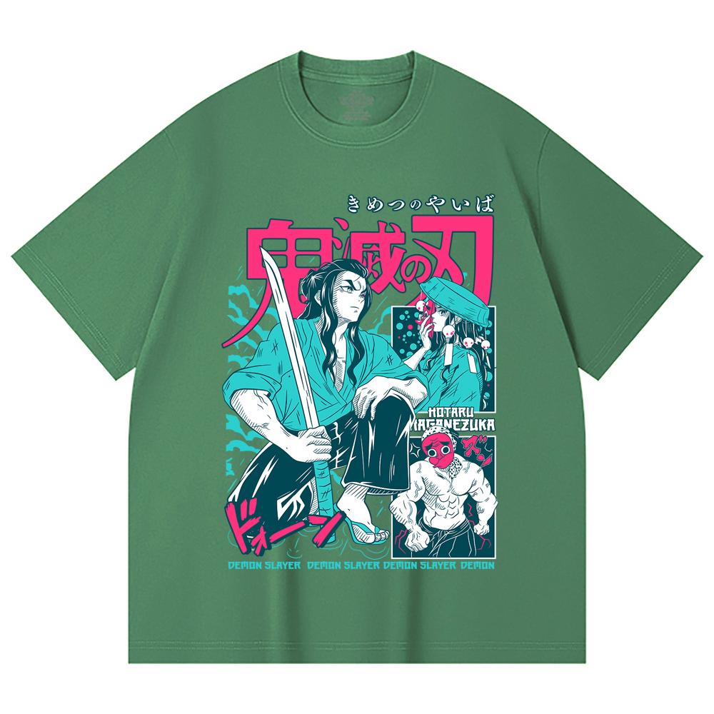 230 Gsm 100% Cotton Demon Slayer V94 Haganezuka Print Unisex Heavy Cotton T Shirt