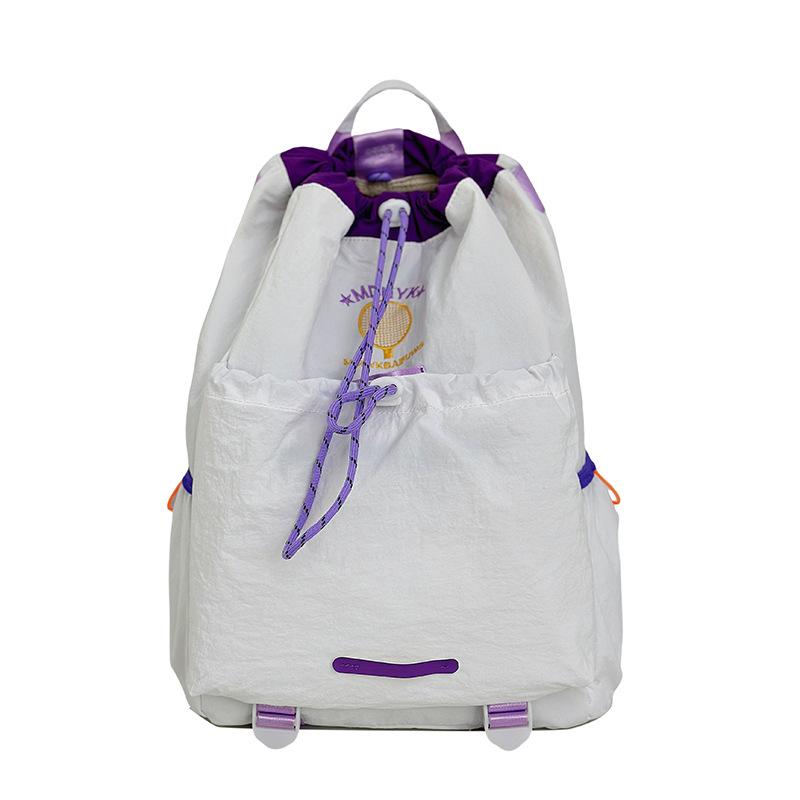 Schoolbag Korean Version Drawstring 1011 New Travel Mountaineering Bag College Students Outdoor Contrasting Color Backpack Outdoor Activities Backpack