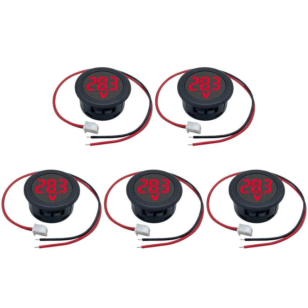 

AU DC 4-100V Volt Gauble Meter Programmable LED Digital Display Small (Червоний)
