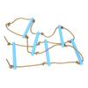 Outdoor Plastik Sechs Abschnitte Kinder Kletterseil Leiter Spielzeug Trainingsgerät (blau)