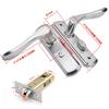 Kenrui Hardware Door Knob, Toilet, Indoor Bathroom Lever Handle, Keyless (125mm Hole Distance) (Silver)