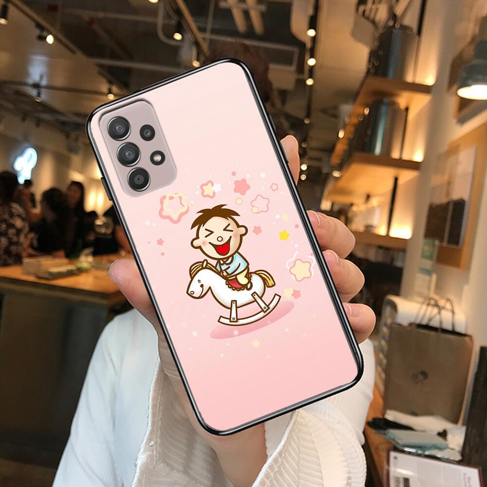 Kleiner Junge Handyhülle Hülle Für Samsung Galaxy A70 A50 A51 A71 A52 A40 A30 A31 A90 A20E 5G a20s Schwarze Hülle Kunst Zelle Abdeckung