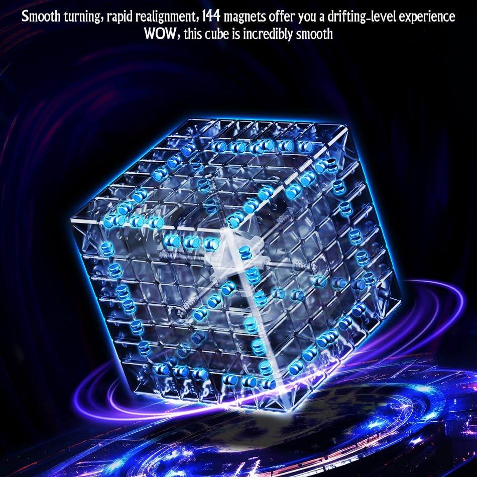 Bucubke Moyu Meilong 7x7 M V2 Stickerless Magnetischer Zauberwürfel meilong 7M V2 Puzzle Zauberwürfel mit Magneten MFJS MEILONG 7x7x7 Puzzle Würfel für 2023