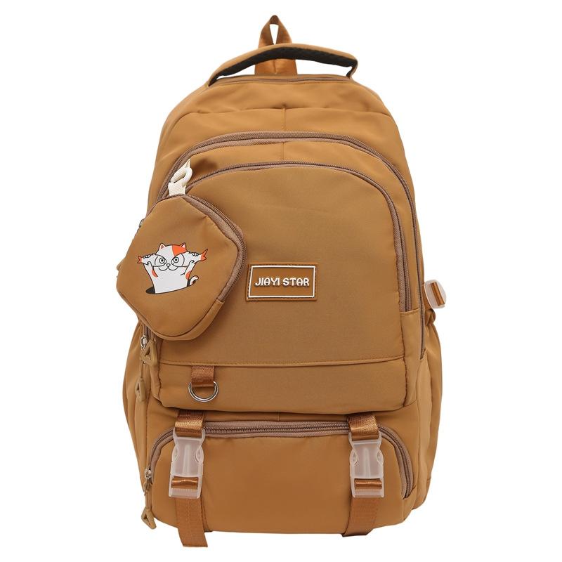 Schoolbag Schoolbag Ins Girls New Large Capacity Fashion Simple Versatile Junior High School High School Student Backpack