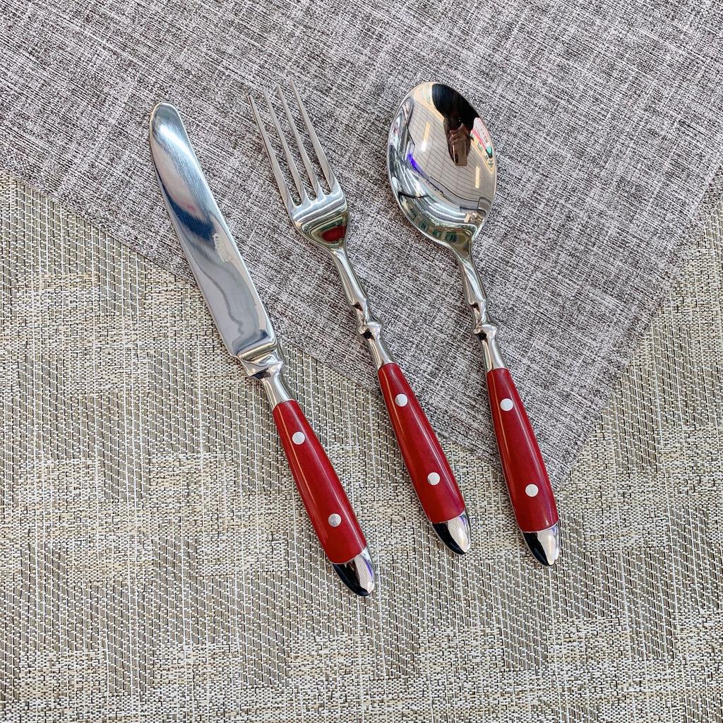Set di Coltello, Forchetta e Cucchiaio per Tavola Occidentale in Acciaio Inossidabile 304 set da cena stoviglie set di posate 1 pezzo / set da 5 pezzi