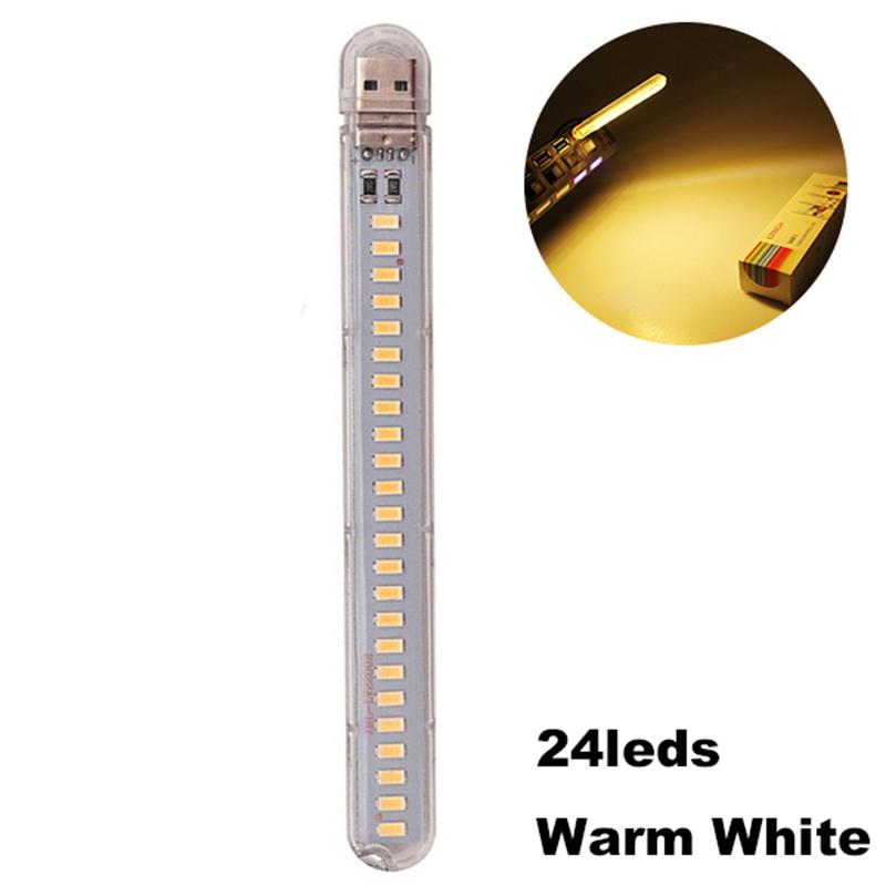Mini USB LED Night Light 8LEDs 24LEDs Book Lamp Extension Pole Plug Adapter Reading Light For Notebook Power Bank Laptop DC 5V