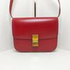[Pre-Owned] Classic Box Solid Color Commuter Gold Buckle Polished Cowhide Handbag Tofu Bag Square Bag Shoulder Bag Crossbody Bag M - Very Good #GISVID