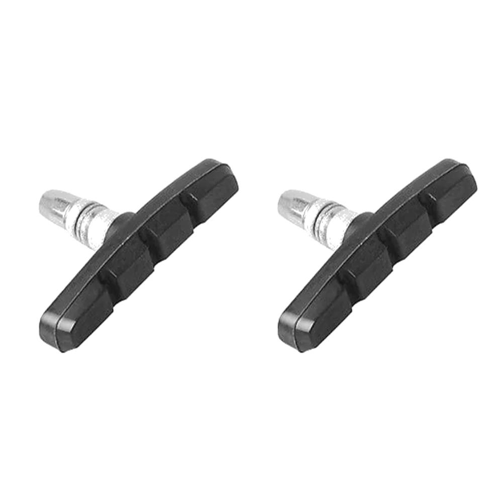 20-1PCS Mountain Road Bike Brake Block Practical Rubber Metal V-brake Shoes Pad Wear Resistant Bicycle Riding Brake Accessories