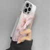 Rožinis drugelių raštas, dengtas sidabru, stiklinis telefono dėklas, skirtas iPhone 17 16 15 14 13 12 11 Pro Max 14 15 Plus 16E 17 Air Cover