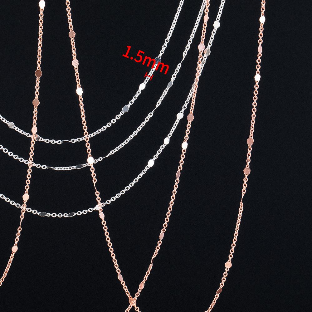 10Meters 2Meters 1Meter Fashion Sequins Chain for Bracelets Necklaces Copper Chains Jewelry Making Components Craft DIY Findings
