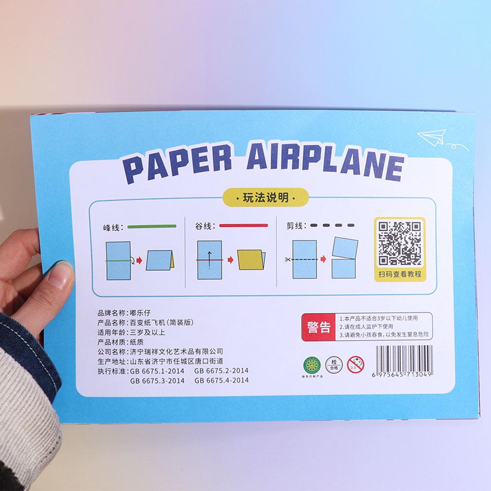 Set Origami Aereo di Carta Montessori Versatile Giocattolo Aereo di Carta Ragazzi Bambini Bambine