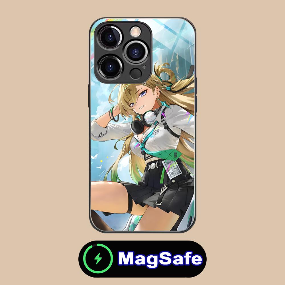 Wuthering Waves Lynae Phone Case for iPhone 17 16 15 14 13 12 11 Air Pro Max Plus Mini MagSafe Glass Colorful Cover Smartphone