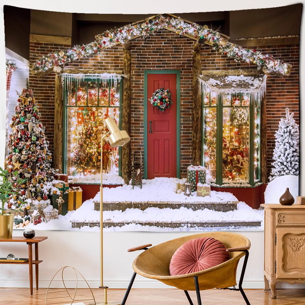 

Рождественский гобелен для кабины, настенный богемный праздничный подарок, психоделическое колдовство, Рождественская елка, домашний декор для гостиной 230x180cm
