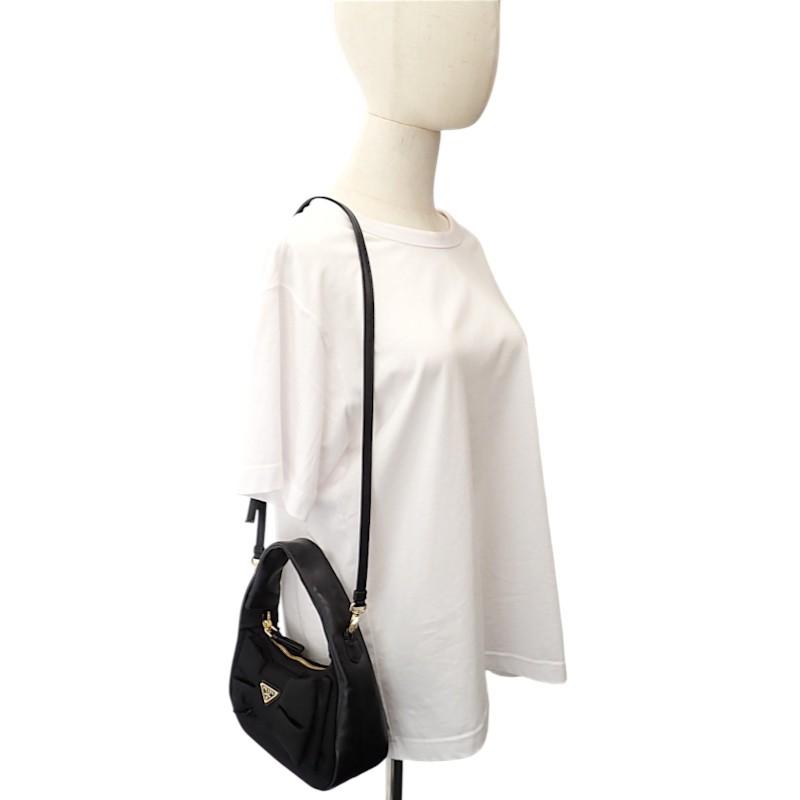 PRADA  1BC241_RP0C_F0002_V_OXO 2WAY bag black leather/Nylon Women