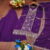 New Designer Embroidered Georgette Sharara Suit With Sequence Embroidered Work