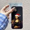 Art Aesthetic Funny Christmas Mona Lisa Phone Case for IPhone 17Air 17Pro 17 16 15 14 13.12 11 Pro Max Soft Silcone Back Cover