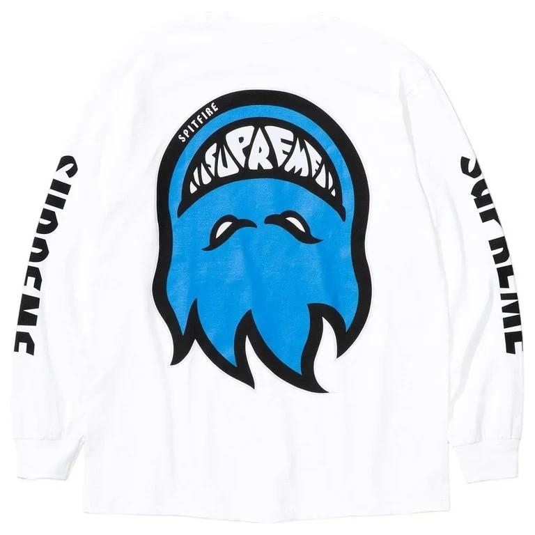 Supreme x Spitfire L/S Tee White M