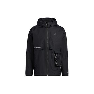 adidas X Transformers Co-Branded Solid Color Sports Long Sleeve Hooded Jacket Men Outerwear Black HM7464