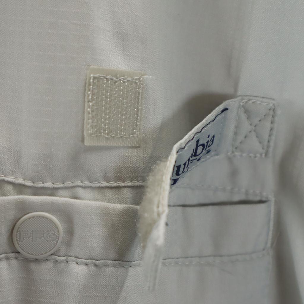 Columbia Outdoors Short Sleeve Button Down Shirt L Gray Men's Used