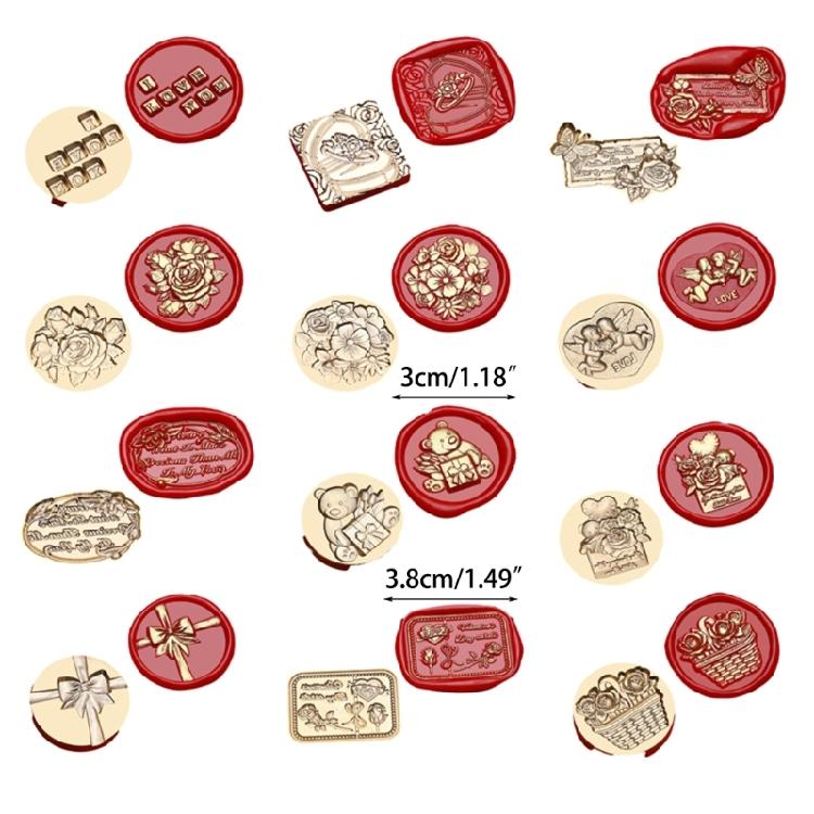 Brass Stamp Sealing Head for Envelopes Invitation Greeting Card Decorations Gift