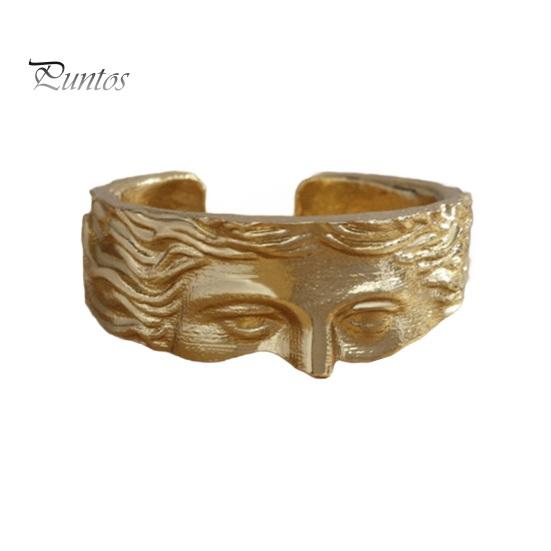 

Кільце унісекс Половина обличчя Полірований сплав Богиня Венера Регульована відкриваюча каблучка для вечірки Побачення Повсякденне життя Прикраси для пальців золотистий