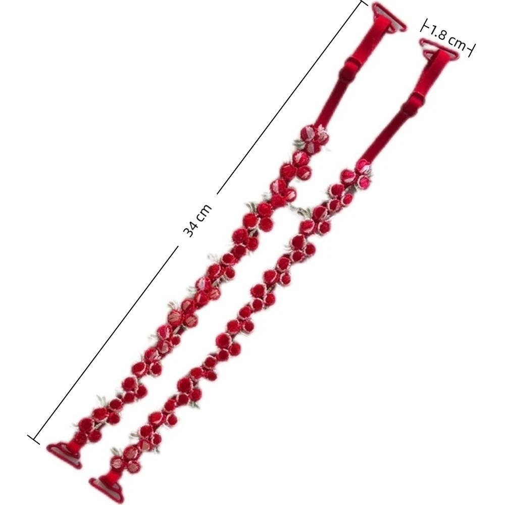 Soft Removable Floral Bra Straps Anti-slip Adjustable Lingerie Strap Belt Polyester Flower Shoulder Straps Wedding Party Dress