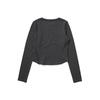 CuTouT Crop Long T shirT  Charcoal 
