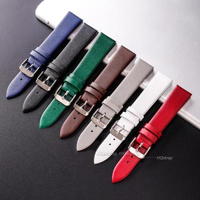 Ultra cienki Pasek do Zegarka ze Skóry Naturalnej dla Kobiet Pasek do Zegarka Pasek do Zegarków Ręcznych Czerwony Biały Czarny 12mm 14mm 16mm 18mm 20mm 22mm Pasek