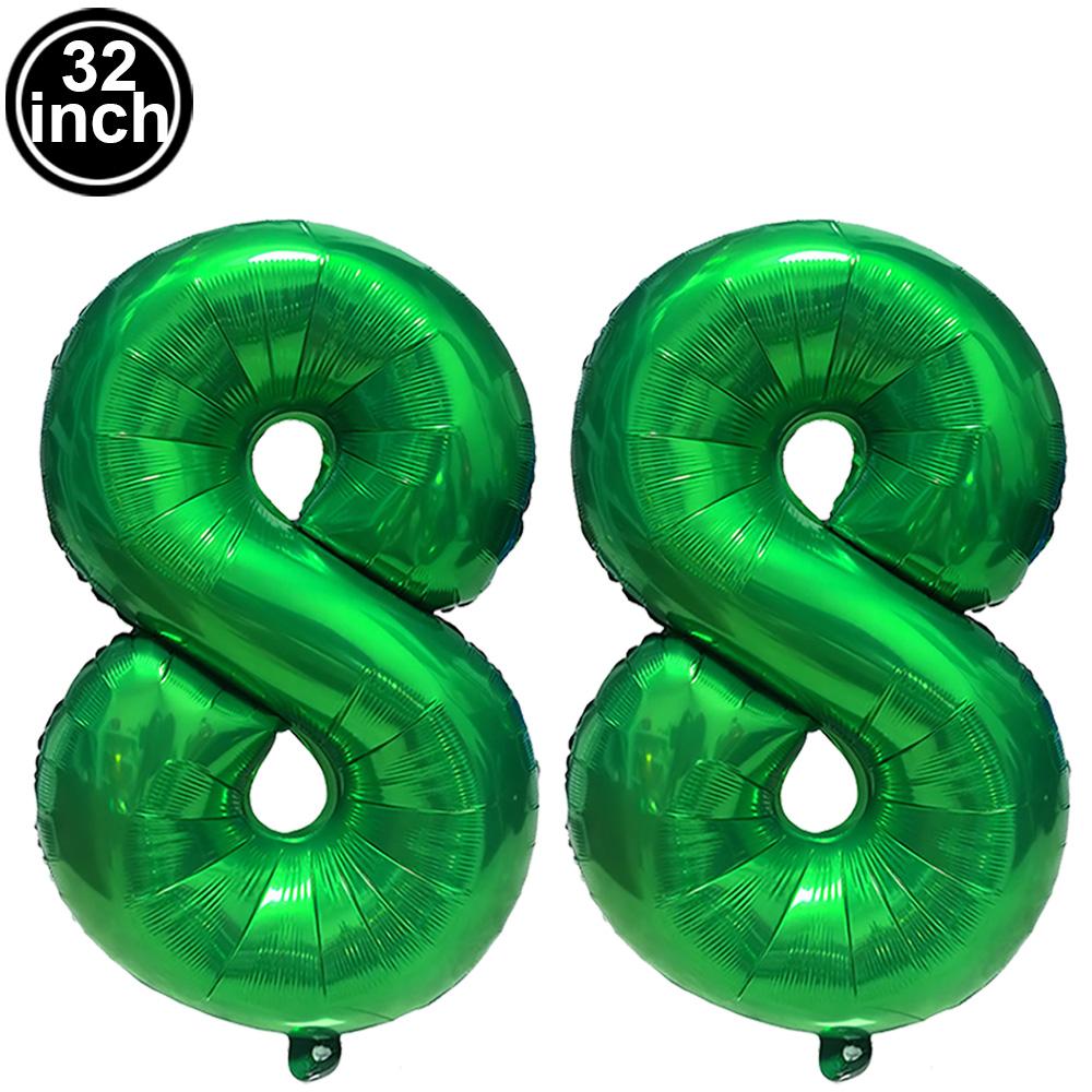 Green Large Numbers Balloon 32 Inch 0 1 2 3 4 5 6 7 8 9 Jungle Birthday Digit Bachelorette Balloons Figure Golob Party Ballon