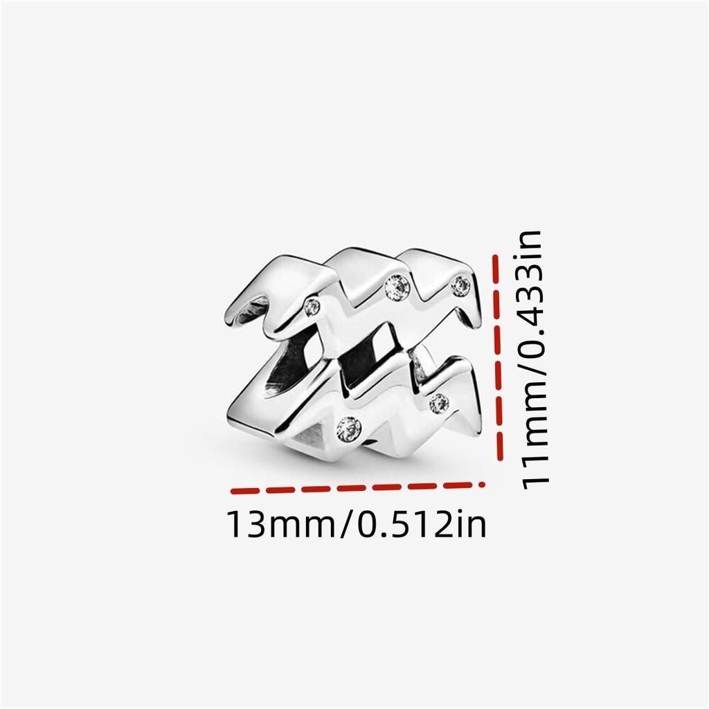 1 Stück 12 Sternbilder Serie Anhänger Passend für Armband Anhänger Stern Perlen Anhänger 12 Horoskop Für Armband Halskette Geburtstagsgeschenk