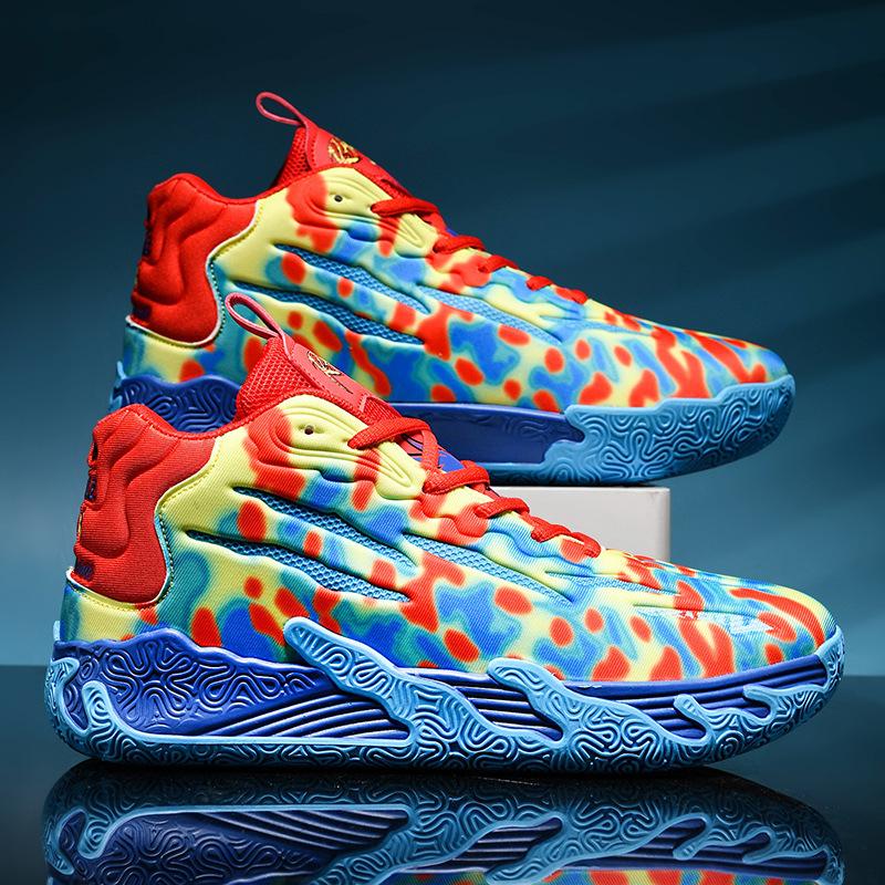 Large size basketball shoes mesh breathable sports shoes youth middle school students game training shoes