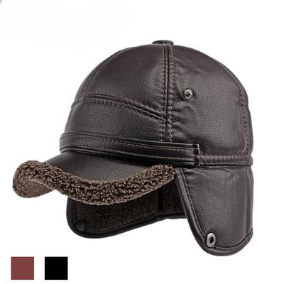Winter Warm Ear Protect Cap Hat Men Outdoor Windproof Cap Bomber Hat Baseball Cap Ear Warm Man Dad Father Grandpa Gift
