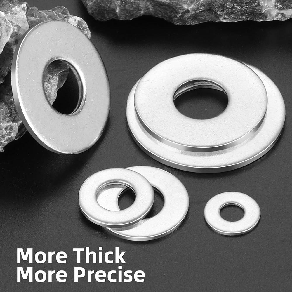 

2/50X A2-70 304 Stainless Steel Flat Washers M2.5-M16 Large Size Oversize Big Wider Plain Gasket Flat Washer M2.5-50pcs