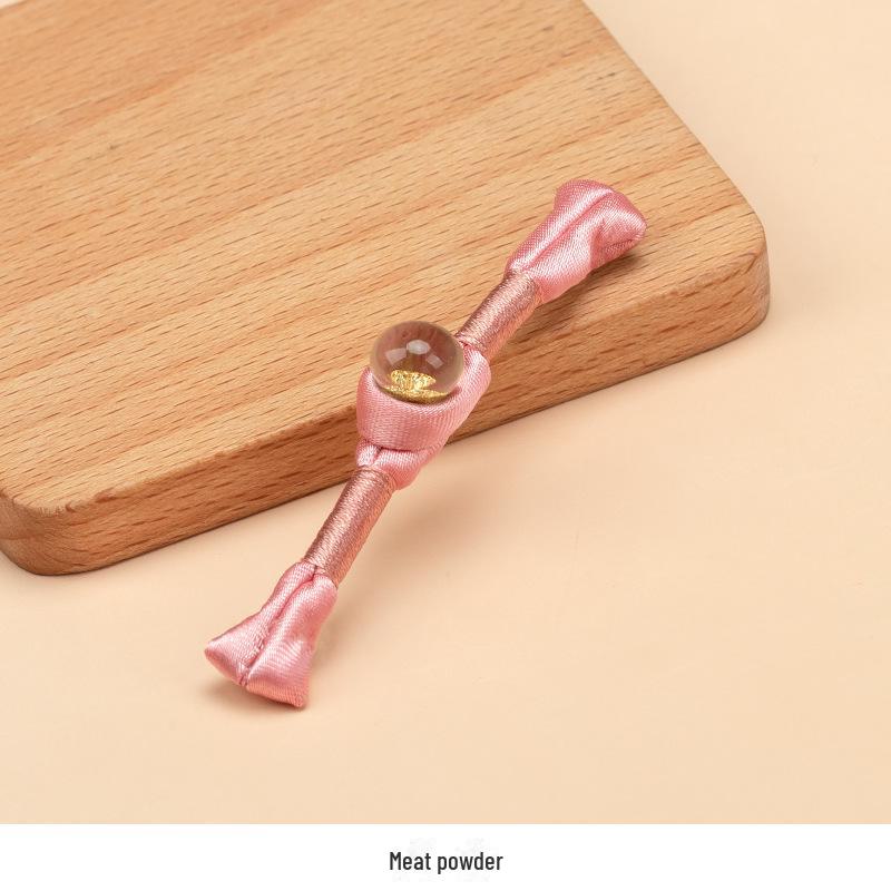 Hengmeihe Ręcznie Robiony Koralikowy Guzik Cheongsam ze Złotej Folii z Wykończeniem Złotą Nicią