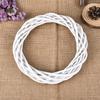 Party Xmas Hanging Ornament Vine Blank Rattan Ring Christmas Decoration Wicker Wreath White Garland