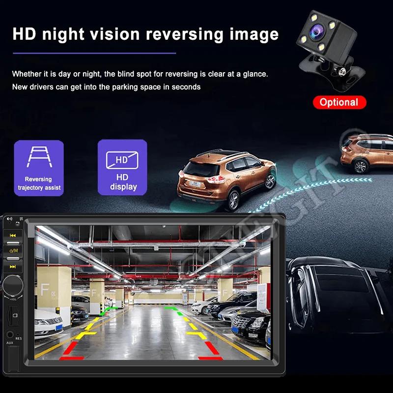 2din Car Radio 7" HD Universal Touch Screen Autoradio Multimedia Player Universal Car Stereo MP5 Player BT SWC TF FM Camera